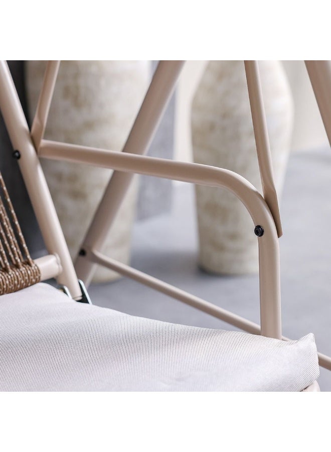 DANUBE HOME Vitara 3 Seater Swing | 3-Seater Hammock Chair | Modern Design Hanging Chair | Three Seat Swing Chair For Indoor Outdoor Garden Patio W170xD120xH150cm   - Beige - Image 3