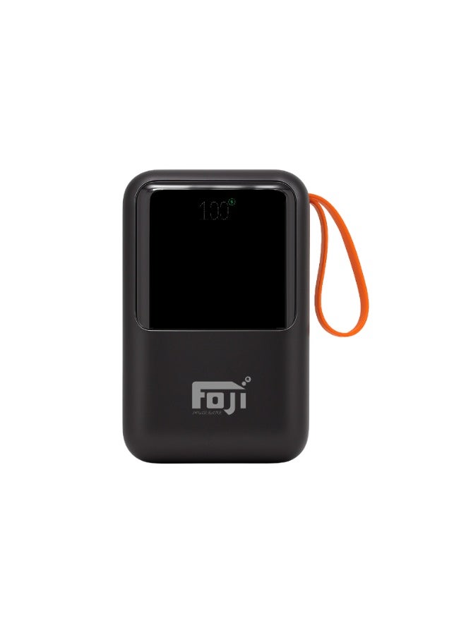 فوجي بطارية F1 Power Bank بسعة 10000 مللي أمبير - مصباح يدوي LED مزدوج - شحن سريع بقوة 22.5 واط - كابلات مدمجة 4 في 1 - شاشة LED - شاحن لأجهزة iPhone و Samsung و Huawei Inc. - Image 1