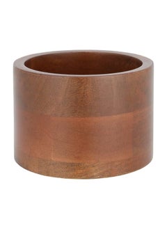 Alsaif Gallery India Tmreya Wooden Round Brown With A Golden Cover  - Image 3