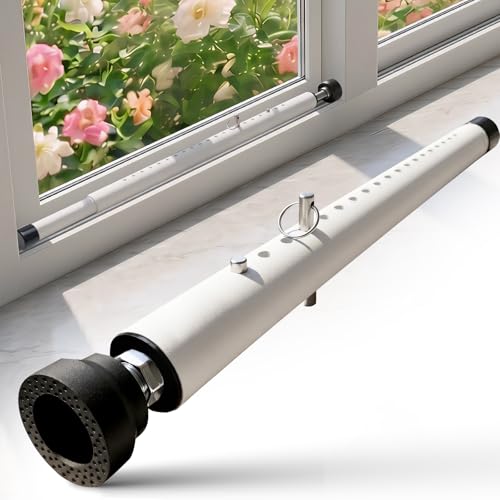 Feblomst Sliding Door Security Bar 18"-51", Adjustable Sliding Door Lock Security Bar, Window Security Bars Inside for Sliding Glass Door Home Apartment Safety, Burglar Proof - White - Image 1
