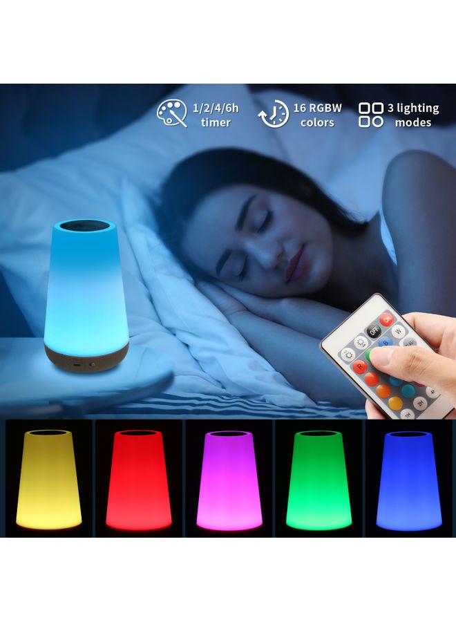 Touching Control Table Lamp with Colourful Changing Light Beige/White - Image 3