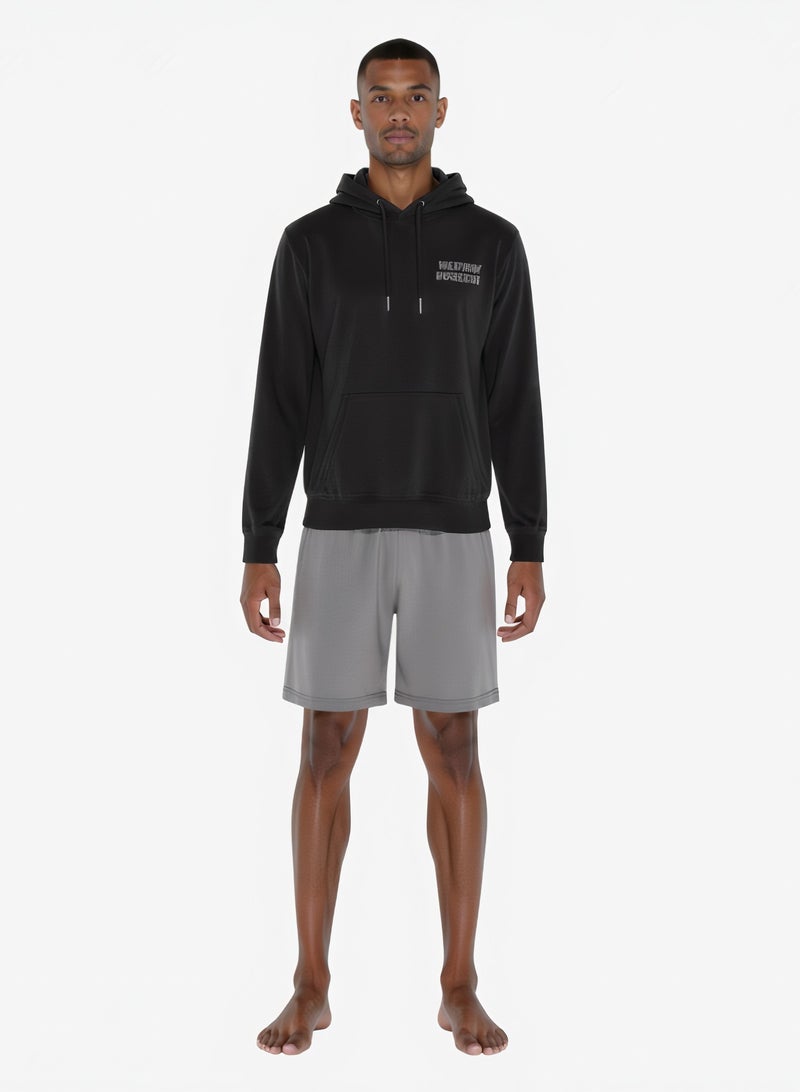 WISHWIND Unisex Casual Drawstring Comfort Lounge Shorts - Light Grey - Image 3