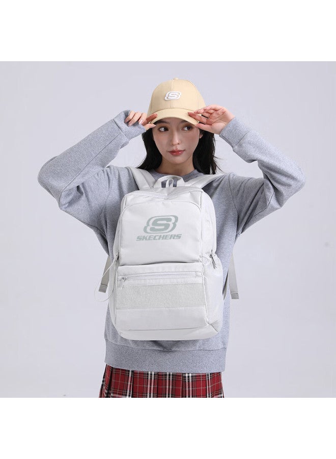 Skechers Backpack Large Capacity Travel Commuter Laptop Bag For Men High School And Middle School Students Diy Moon Gray - Image 3