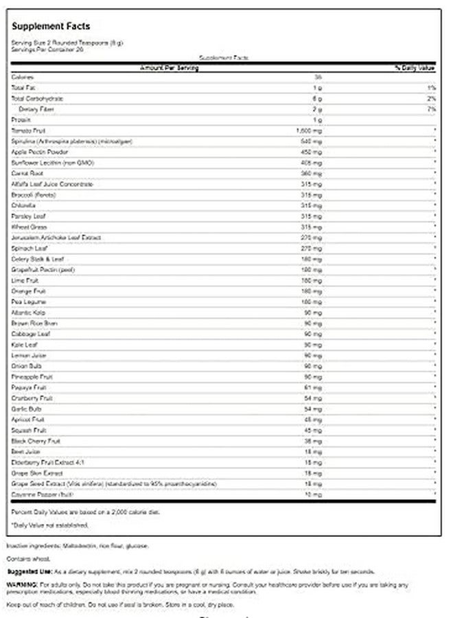 Swanson Greens Fruit & Vegetable PWD 8.11 OZ - Image 2