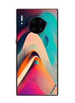 Protective Case Cover For Huawei Mate 30 Pro Abstract Waves Lines Design Multicolour