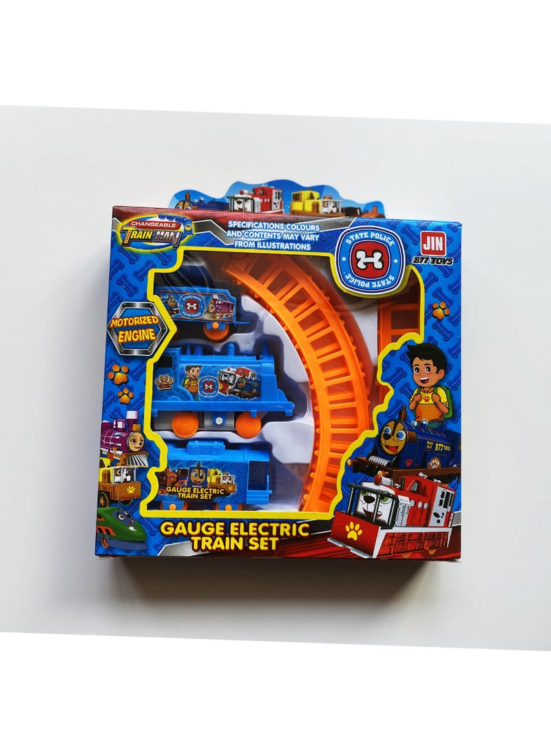 1 x 5 pcs Electric Toy Train Set for Kids Dog. 