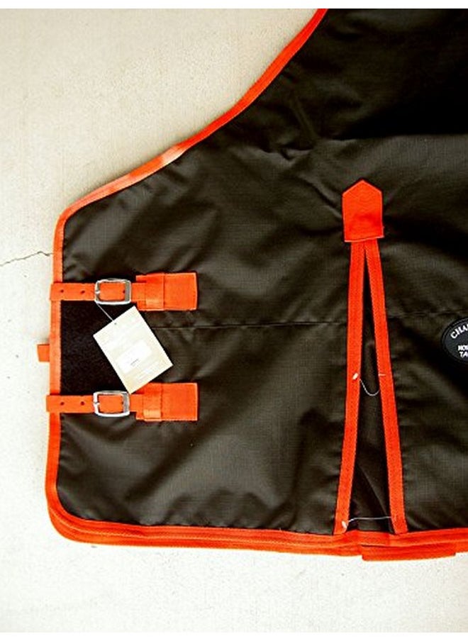 Challenger - CHALLENGER 72" 1200D Turnout Rain Horse Sheet Light Winter Blanket Black 308G - Image 1