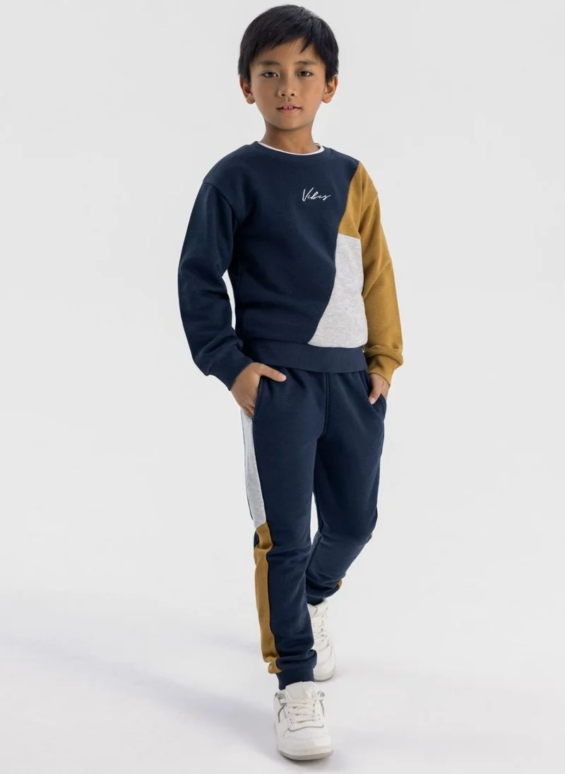 MINOTI Kids Boys  Boys  Crew Neck Sweatshirt And Joggers Set
