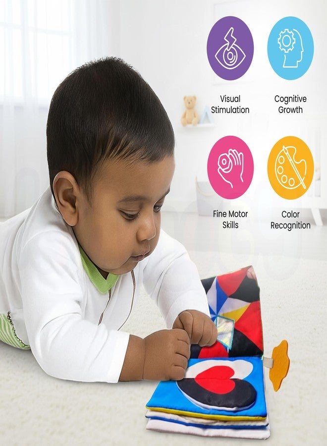 Kidology High Contrast Sensory Cloth Book for Babies & Infants - Newborn Visual Stimulation, Observation Skills, Crinkle Pages for Sensory Play, Gifts for 0 to 18 Months - Image 4