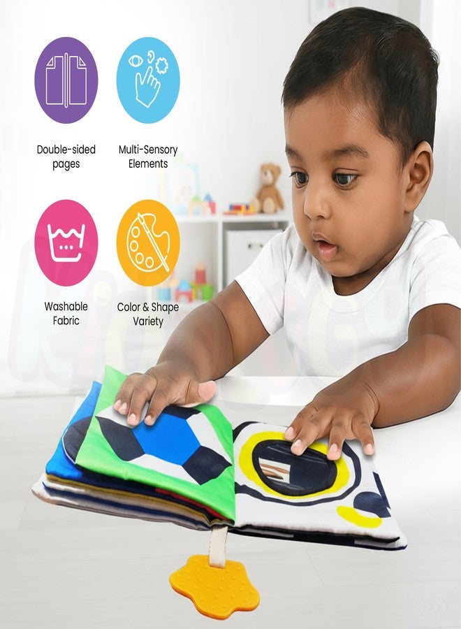 Kidology High Contrast Sensory Cloth Book for Babies & Infants - Newborn Visual Stimulation, Observation Skills, Crinkle Pages for Sensory Play, Gifts for 0 to 18 Months - Image 3