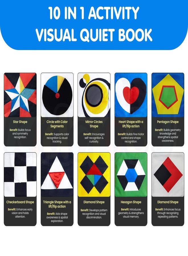 Kidology High Contrast Sensory Cloth Book for Babies & Infants - Newborn Visual Stimulation, Observation Skills, Crinkle Pages for Sensory Play, Gifts for 0 to 18 Months - Image 5