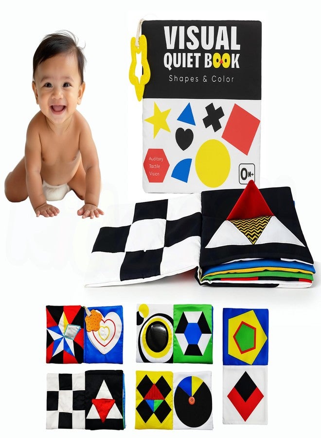 Kidology High Contrast Sensory Cloth Book for Babies & Infants - Newborn Visual Stimulation, Observation Skills, Crinkle Pages for Sensory Play, Gifts for 0 to 18 Months - Image 1