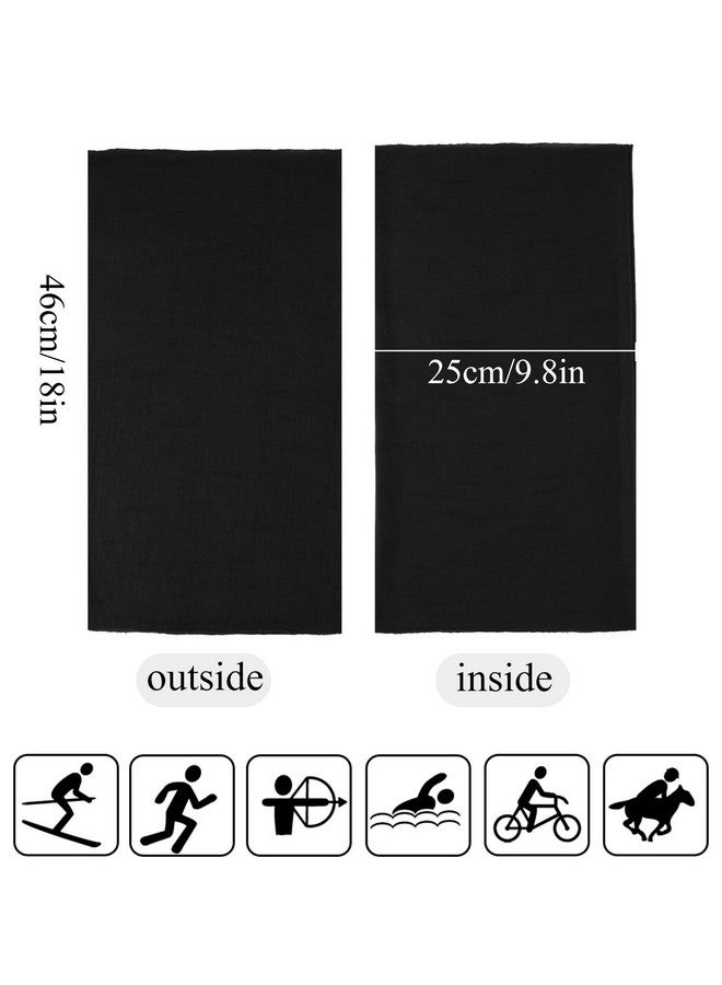 Satinior 12 قطعة غطاء رقبة خفيف الوزن مرن للوجه وشال حماية من الشمس باندانا غطاء رأس بالاكلافا للأنشطة الخارجية (أسود) - Image 4