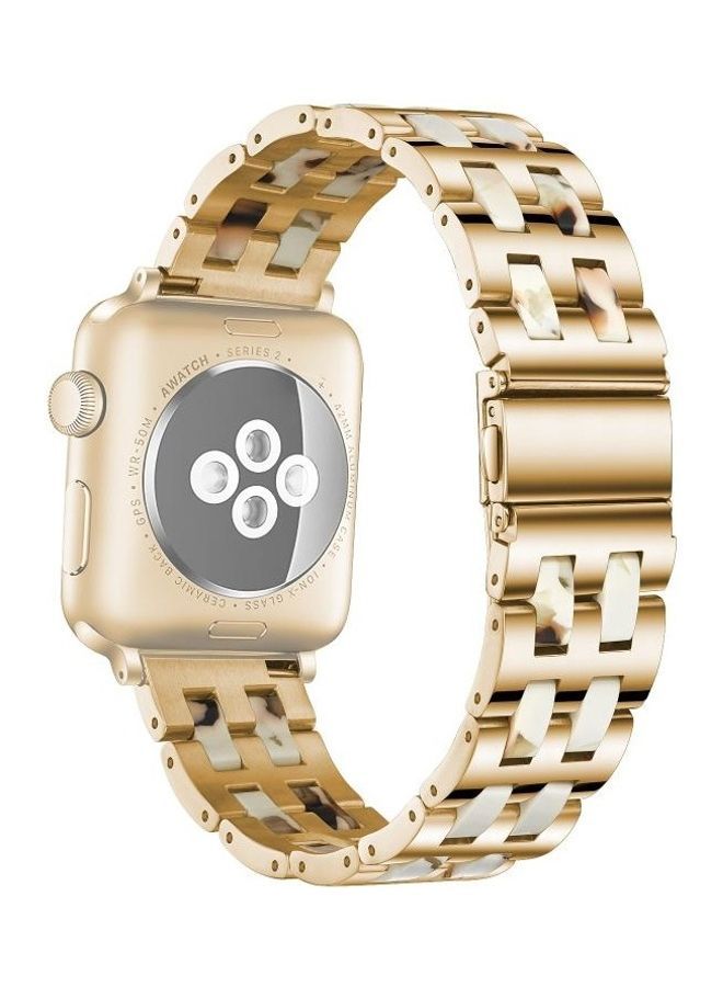 NIBEMINENT Watch Wrist Strap For Apple 5 & 4 44mm/3 2 1 42mm Nougat - Image 1