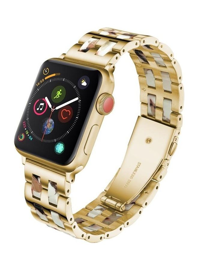 NIBEMINENT Watch Wrist Strap For Apple 5 & 4 44mm/3 2 1 42mm Nougat - Image 3