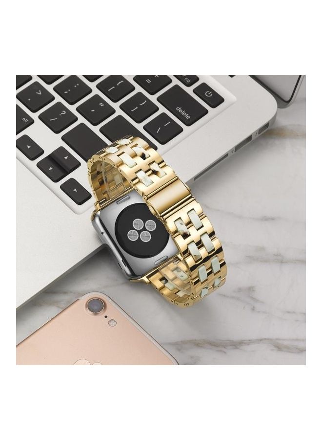 NIBEMINENT Watch Wrist Strap For Apple 5 & 4 44mm/3 2 1 42mm Nougat - Image 5