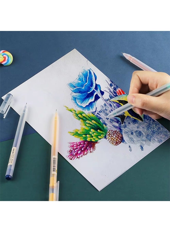 Deli Deli 12Pcs/Set Gel Pen School Pens Set Pen 0.5MM Color Ink Stationery Student SuppliesWater-based Pen Writing Painting Tools - Image 5