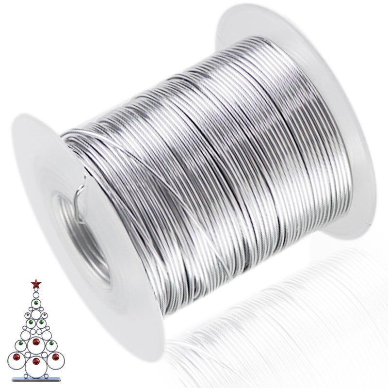 TKYZMS 18 Gauge Aluminum Wire 1Mm Craft Wire 164 Feet Of Silvery Bendable Aluminum Craft Wire Metal Wire Sculpting Wire Doll Armature Flexible Wire Suitable For Various Diy Crafts Jewelry Making - Image 1
