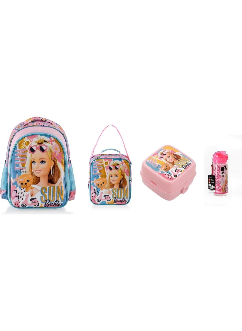 Barbie Primary School Bag Due Fun In The Sun School Set (4 Pieces)