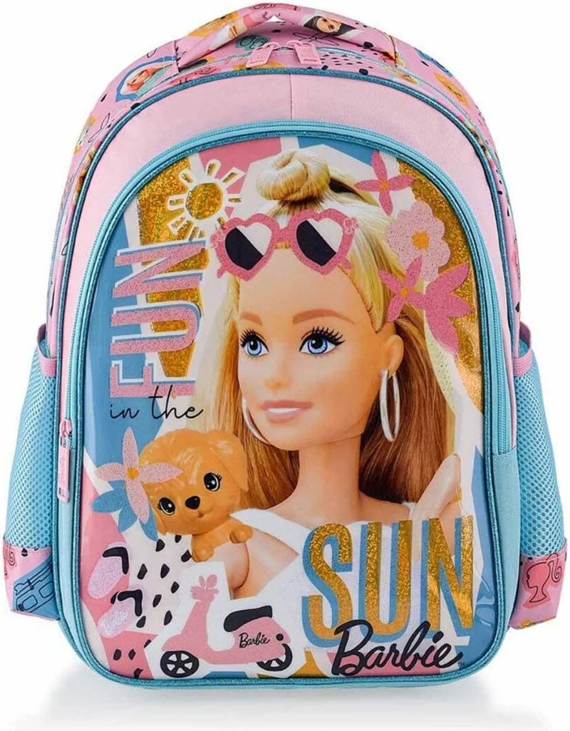 Barbie Primary School Bag Due Fun In The Sun School Set (4 Pieces)