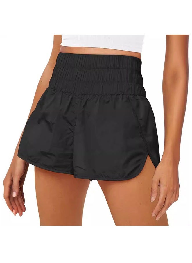 Muyixin Womens High Waisted Athletic Shorts Elastic Casual Summer Running Shorts Quick Dry Gym Workout Shorts M  - Image 4