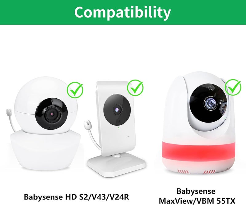 wochel Adjustable Baby Monitor Mount for Babysense Max ViewHDS2V43V24RVBM55TX Video Baby Monitor No Drilling Flexible NonSlip Baby Monitor Stand Tripod Baby Camera Bracket Without Wall Damage - Image 2