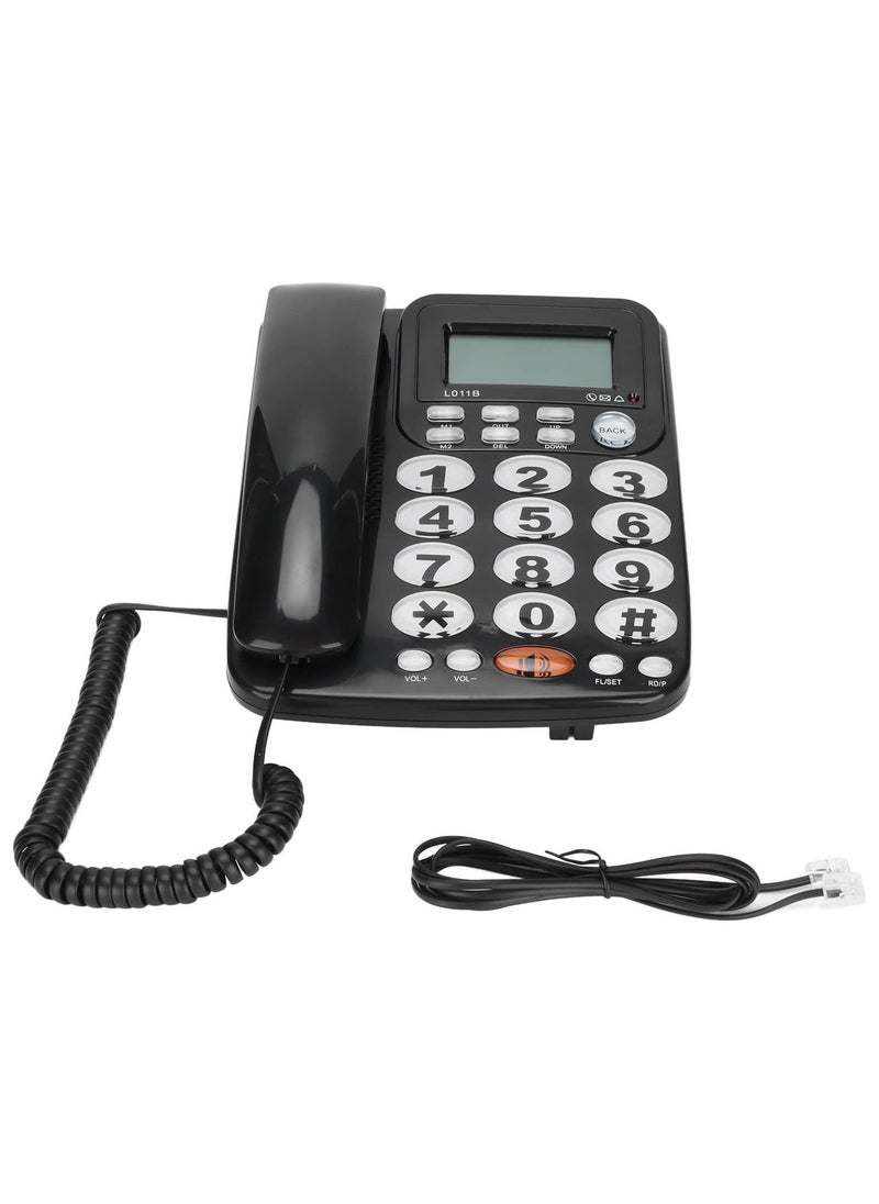 Generic - Corded Standard Phone with Answering System and Caller ID, Desk Telephone, Caller ID Large Buttons Tilt Display, Corded Landline, for Home Office Hotel Rooms, Clear Call Quality, Classic Design - Image 1