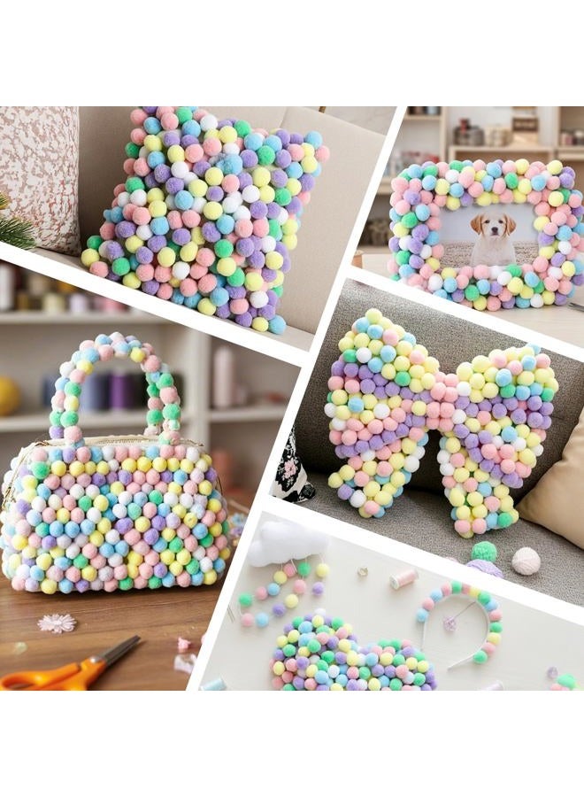 Caydo [400 pcs] - 300 Pieces 1 Inch Macaroon Pompoms with 100pieces Wiggle Eyes Multicolor Arts and Crafts Pom Poms Balls for Kids DIY Art Creative Crafts Decorations - Image 3