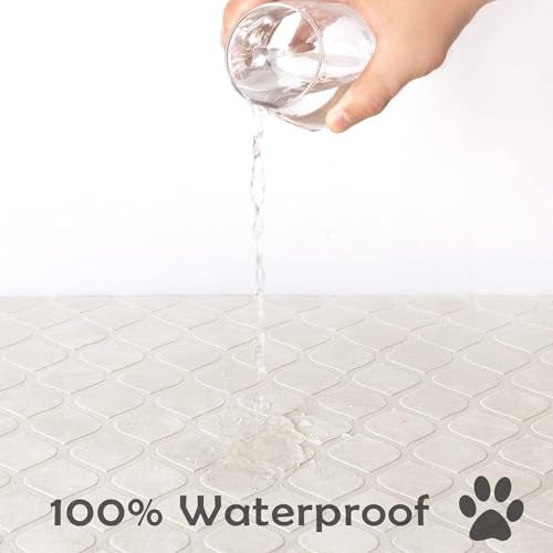 fuguitex Waterproof Dog Blanket Bed Cover Dog Crystal Velvet Moroccan Fuzzy Cozy Plush Pet Blanket Throw Blanket for Couch Sofa(68 * 82 inch, Cream+Beige) - Image 2