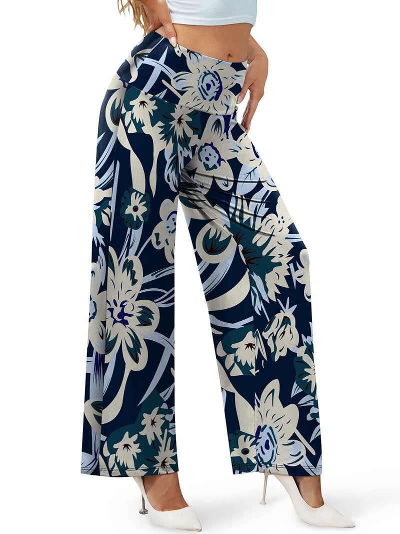 Arolina Women's Stretchy Wide Leg Palazzo Lounge Pants Casual Comfy High Waist Palazzo Pants - Image 2
