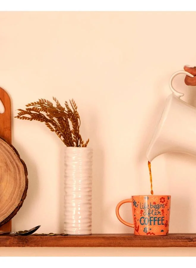 Chumbak Life Begins After Coffee Mug - Peach
