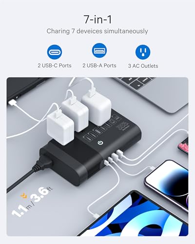 DOACE 220v to 110v Voltage Converter for European Travel: Max 500W Pure Sine Wave Voltage Converter US to Europe - 220 to 110 International Power Adapter Plug Combo Step Down Transformer Black - Image 4