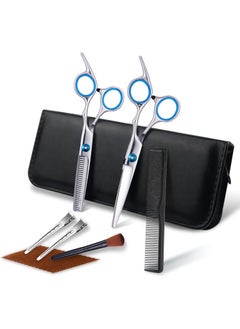 Roziapro Professional Thinning Shears Hair Cutting Scissors Kit Hair Shears SetBarber Scissors Kit with Hairdresser Scissors Haircut Shears Hair Layering Scissors for Home SalonSliver