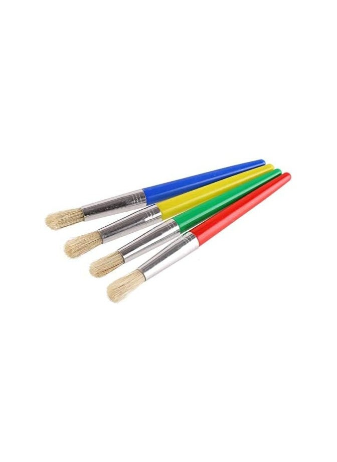 Oasisgalore - 4 Pcs Kids No Spill Paint Cups and 4 Round Paint Brushes - Image 1