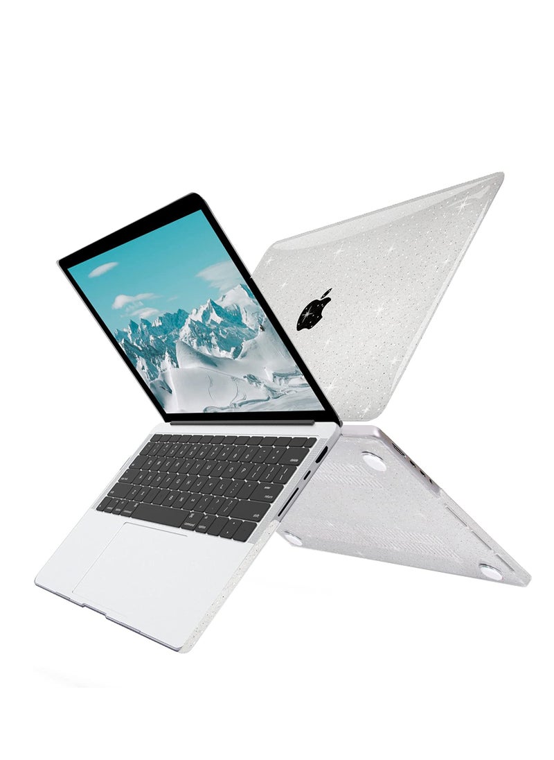 Generic Hard Case Compatible with MacBook Air 15 inch Case 2024 2023 Release A3114 A2941 M3 M2 chip with Retina Display & Touch ID, Clear Glitter Protective Laptop Hard Shell Case,Clear  - Image 1