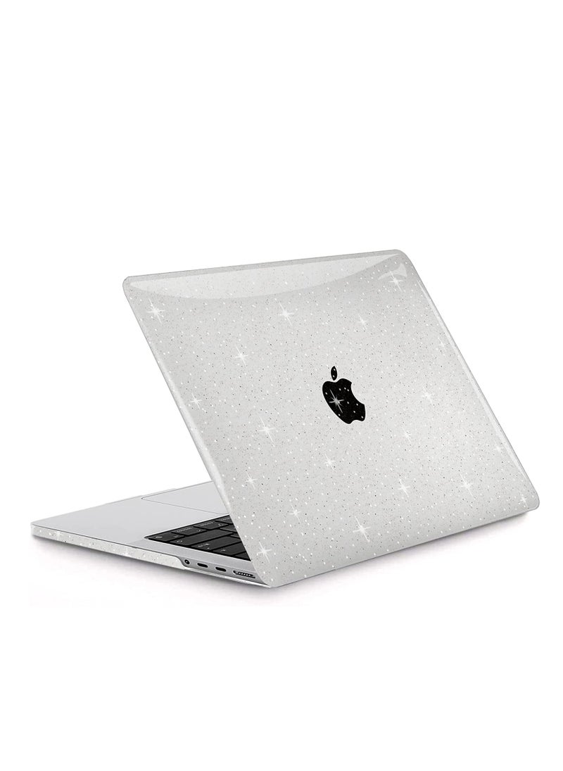 Generic Hard Case Compatible with MacBook Air 15 inch Case 2024 2023 Release A3114 A2941 M3 M2 chip with Retina Display & Touch ID, Clear Glitter Protective Laptop Hard Shell Case,Clear  - Image 2
