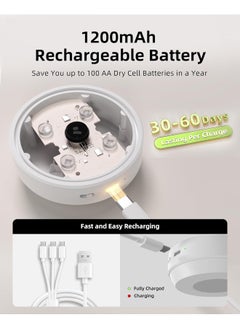 EZVALO EZVALO Under Cabinet Lights, 2 Color Temps Motion Sensor Puck Lights, 1200mAh Rechargeable Puck Lights, Group Control LED Closet Lights, Dimmable Under Counter Lights for Kitchen, Cabinet (3 Pack)  - Image 4