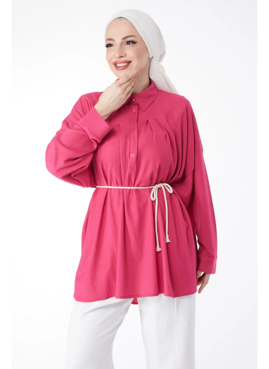 Tofisa 24716-FUSYA Belted Tunic