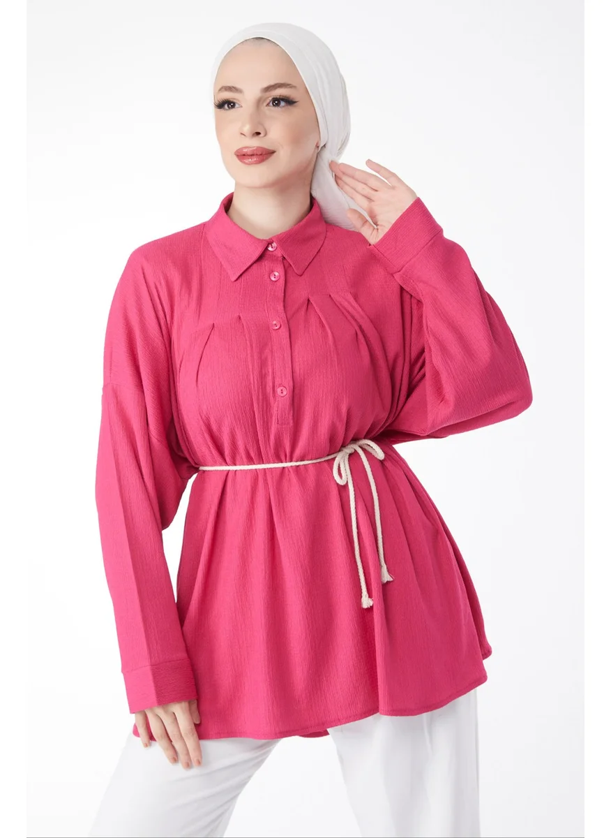 Tofisa 24716-FUSYA Belted Tunic