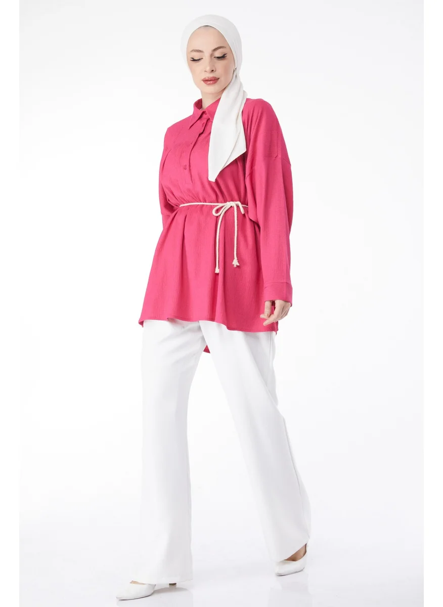 Tofisa 24716-FUSYA Belted Tunic