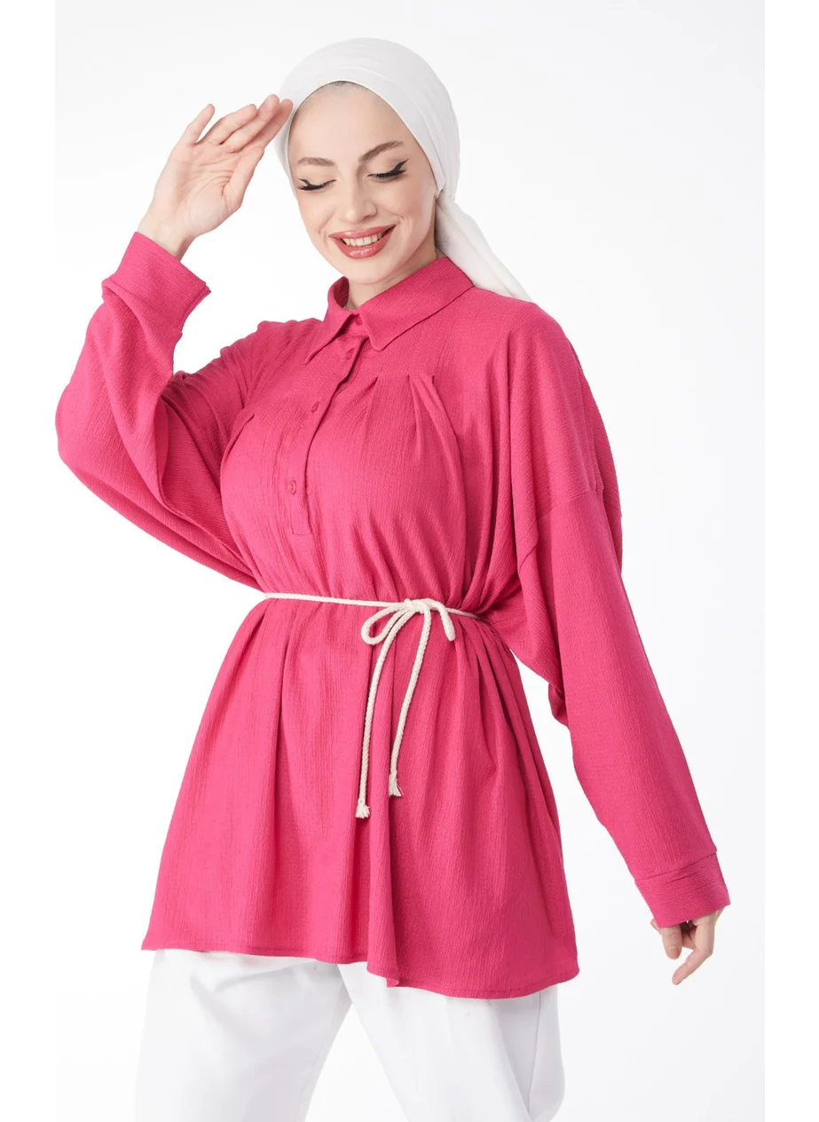 Tofisa 24716-FUSYA Belted Tunic