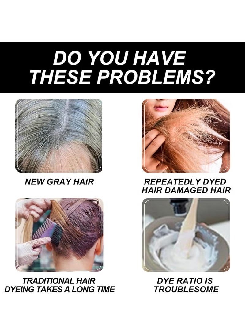 EELHOE Fruit Essence Hair Dyeing Comb,Plant Extract Hair Dye Essence, Black Fruit Dyeing Cream,Fruit Essence Coloring Comb, Plant-Based Comb Hair Dye, Hair Dye for Gray Hair Coverage - Image 3