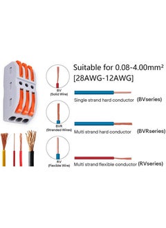 Wozlo Quick Cable Splicing Device Connector - Triple Open Close Locking Cable Joint Terminal - 10 Pcs  - Image 3