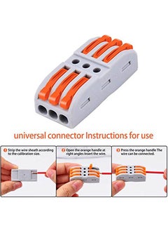 Wozlo Quick Cable Splicing Device Connector - Triple Open Close Locking Cable Joint Terminal - 10 Pcs  - Image 4