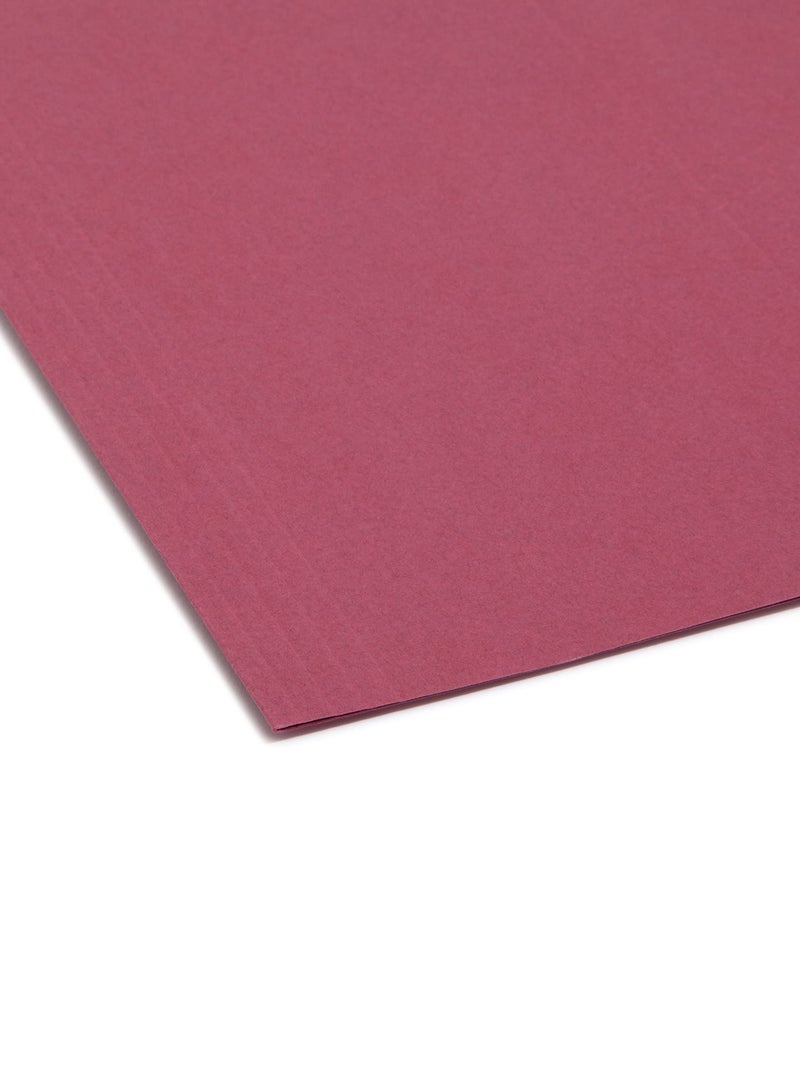 Smead Colored Hanging File Folder with Tab, 1/5-Cut Adjustable Tab, Letter Size, Maroon, 25 per Box (64073) (Pack of 1) - Image 4