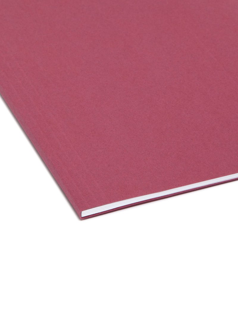Smead Colored Hanging File Folder with Tab, 1/5-Cut Adjustable Tab, Letter Size, Maroon, 25 per Box (64073) (Pack of 1) - Image 5