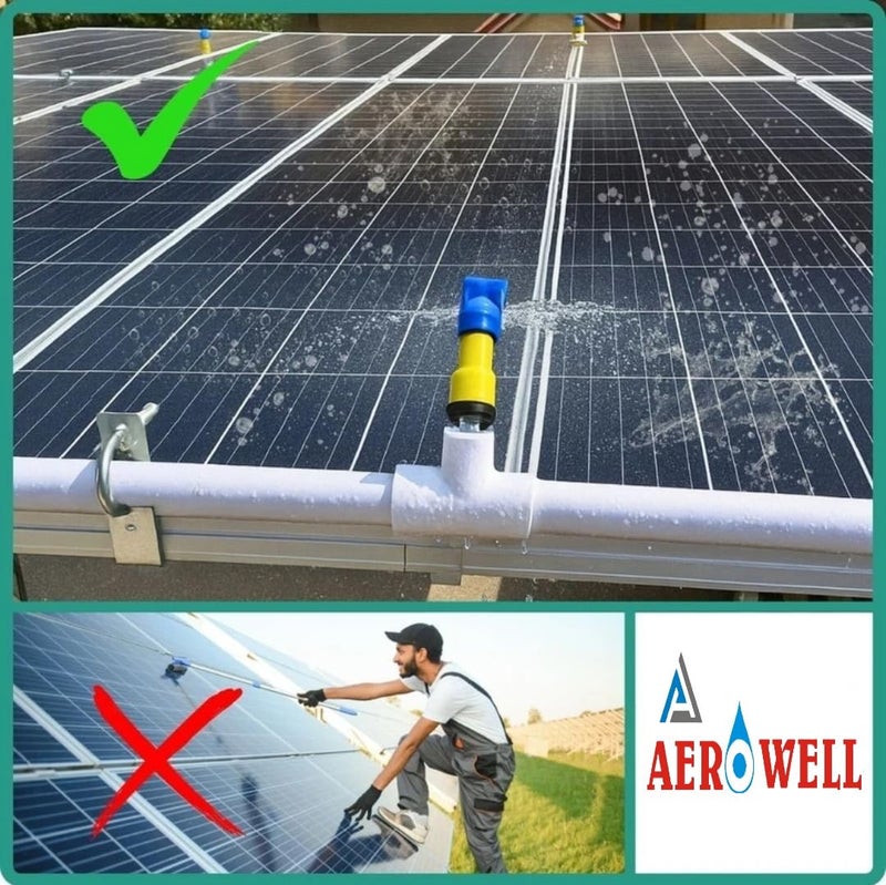 Aerowell Solar Panel Cleaning Sprinkler Shower PVC Set of 10 pcs (1/2 inch,Standard Size) Short - Image 4