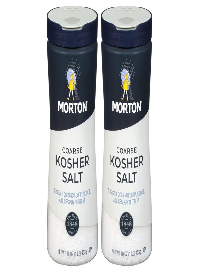 Morton Coarse Kosher Bottle, 1Lb, 2 Pack - Image 1
