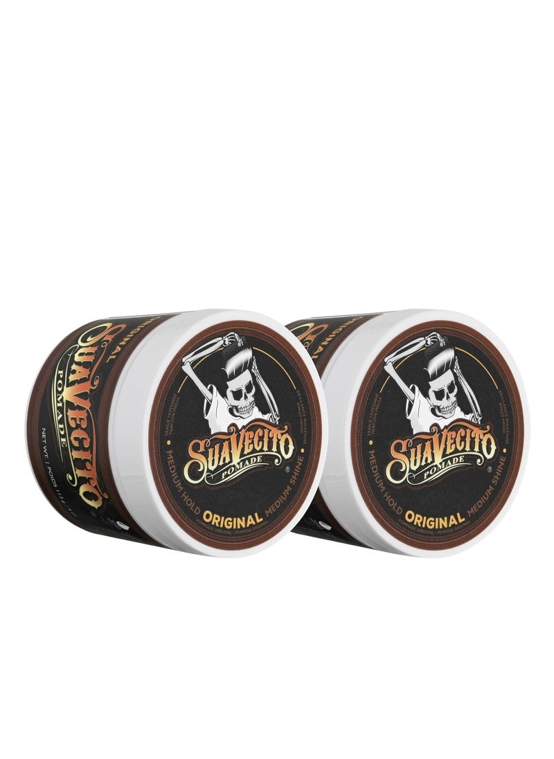 SUAVECITO Suavecito Pomade For Men - Medium Hold Shine Water Based oz Pack Wax Like Flake All Day Hair Free Gel Hairstyles Easy To Wash Out  - Image 1