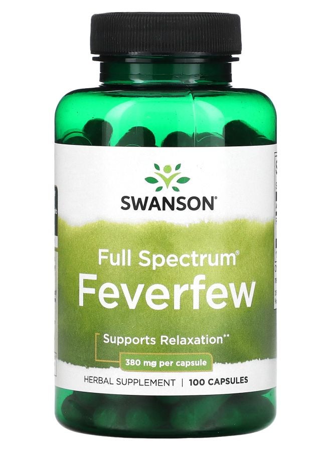 SWANSON Full Spectrum Feverfew 380 mg 100 Capsules